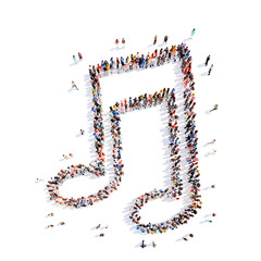 people in the shape of notes.