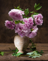Beautiful bouquet of pink peonies