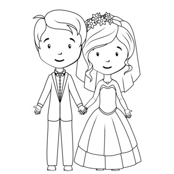 Buy Wedding Dress Sketch Custom Bride Groom Portrait Wedding Online in  India  Etsy