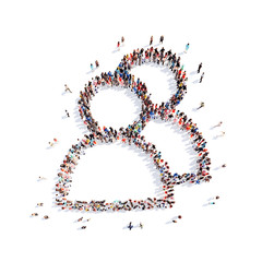  people in the shape of people.