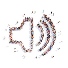  people in the form of sound icon.