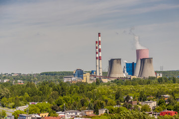 Fototapeta na wymiar Thermal power station - Lagisza, Poland, Europe.