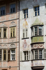 Obraz premium Colourful facade, Bolzano, Italy