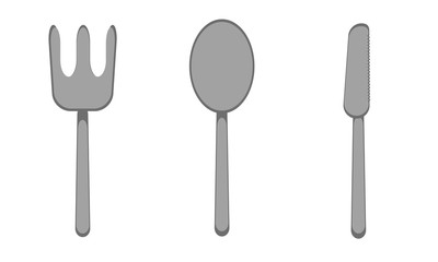 forchetta, coltello e cucchiaio