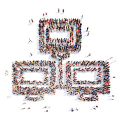 people in the shape of a graph.