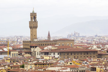 Fototapeta na wymiar View of Florence with Palazzo del Bargello,Tuscany, Italy