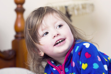  Little girl in a bed