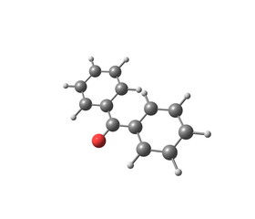 Benzophenone molecule isolated on white