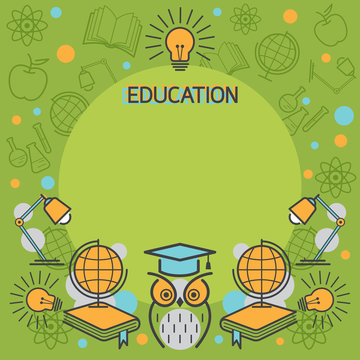 Education Linear Icons Frame © muchmania