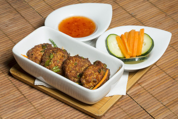Thai pork patties with sweet chili