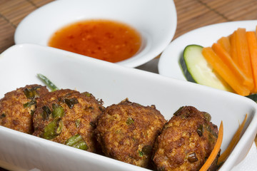 Thai pork patties with sweet chili