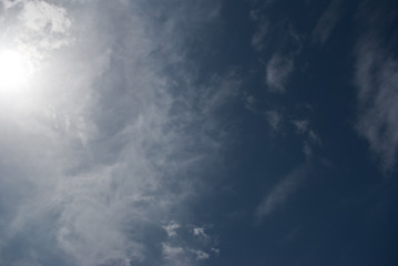 Beautiful sky with white clouds