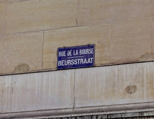Rue de la Bourse. Beursstraat. Bruxelles. Belgique 
