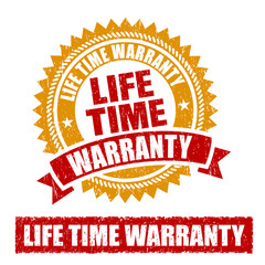 Life Time Warranty Rubber Stamp