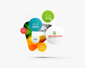 Abstract step infographics business layout