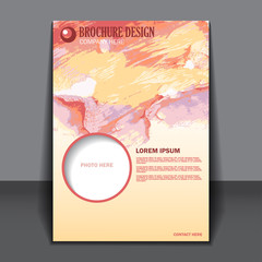 Abstract watercolor style brochure design