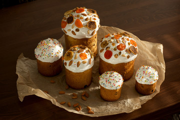 Easter cake with dried fruits and nuts