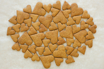 orange cookies pattern on parchment