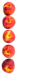 Nectarine fruits over white background