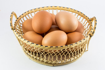 Eggs isolated on white background