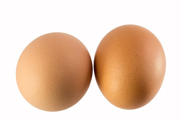 Eggs isolated on white background