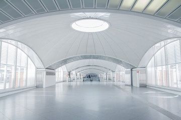 futuristic terminal interior