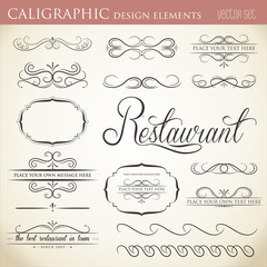 calligraphic design elements to embellish your layout