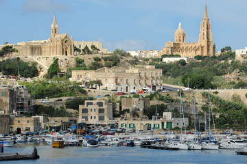 Harbour Mgarr in Gozo, Malta
