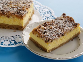 cheese cake with coconut and cacao