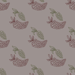 Grape seamless vector illustration