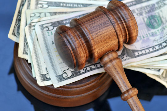 The cost of justice - gavel and money