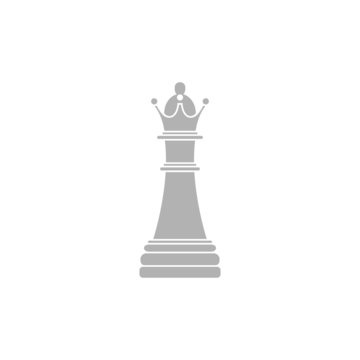 Simple icon chess queen.