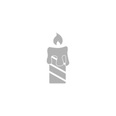 Simple icon burning candles.