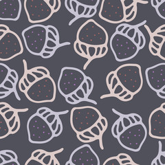 Nuts seamless pattern art cartoon vector illustration
