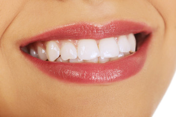 Woman's mouth with perfect smile.