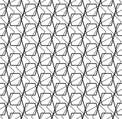 Black and white geometric seamless pattern modern stylish.