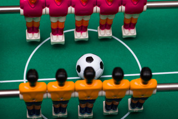 Obraz premium Board game soccer with a ball. foosball