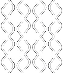 Black and white seamless pattern with dashed line.