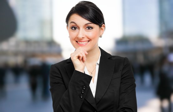 Smiling business woman portrait