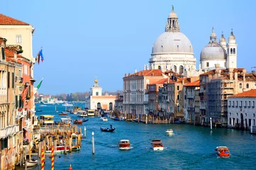 Deurstickers Venetië Canal Grande in Venice with gorgeous Santa Maria della Salute