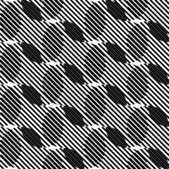 Black and white seamless pattern with stripe line.