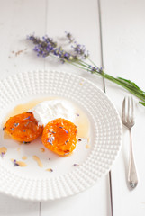 apricots with lavender