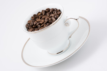 Naklejka premium biała filiżanka kawy
