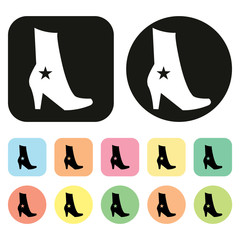 Women Boots icon.