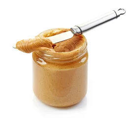 Foto op Canvas jar of peanut butter © Mara Zemgaliete