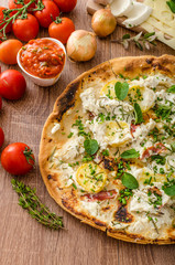 Pizza Bianco with Rosemary and Pancetta