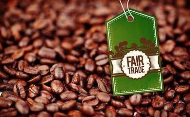 Composite image of fair trade graphic - Powered by Adobe