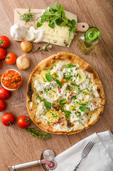 Pizza Bianco with Rosemary and Pancetta
