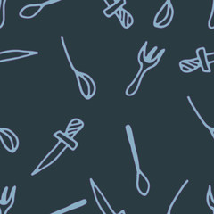 Kitchen set pattern menu dinner print restaurant