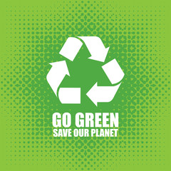 Go Green Eco Tree Recycling Concept